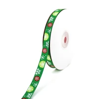 green color grosgrain printed red watermelon snowflakes ribbon 38 10 mm handmade gift diy crafts tape