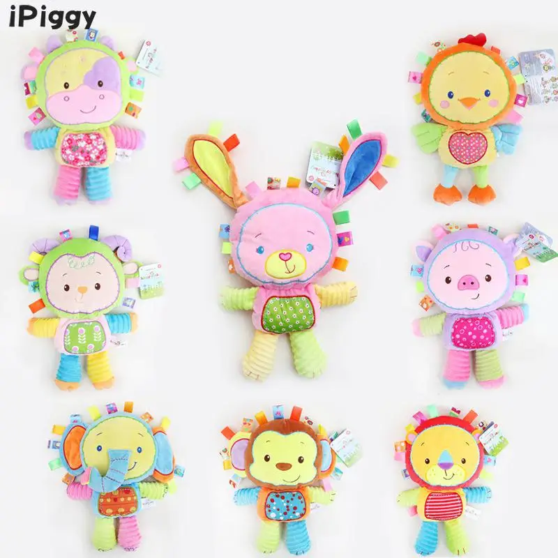 IPiggy Baby 35 см плюшевая погремушка игрушки с животными ручная работа со звуком колокольчиков детская игрушка