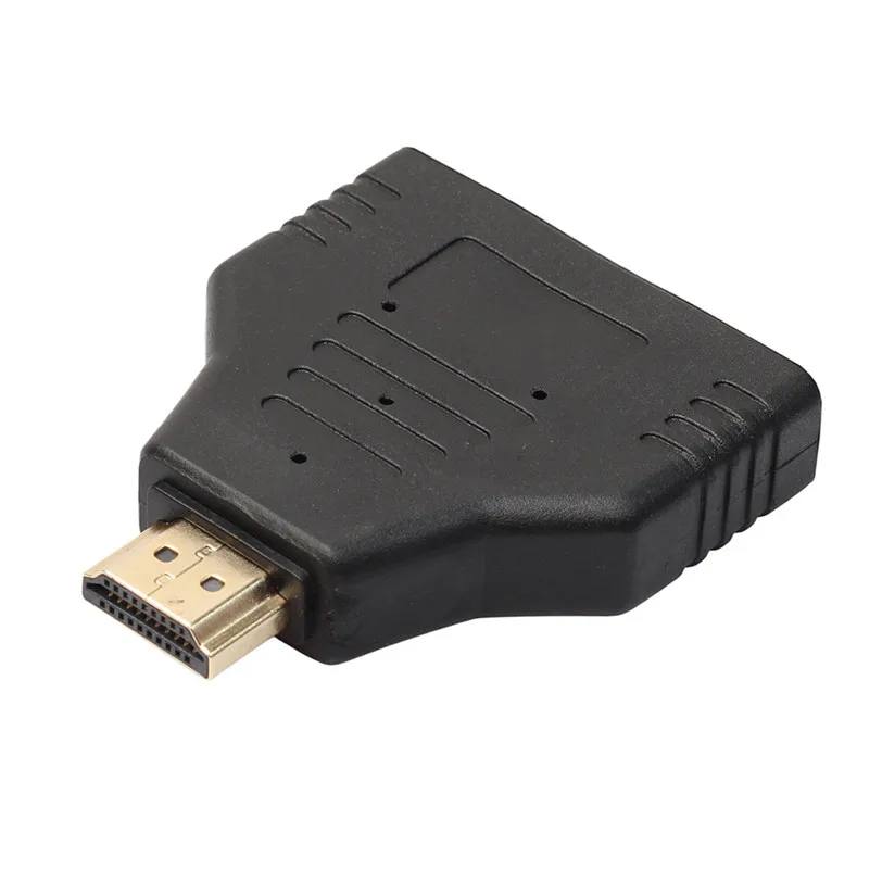 HDMI Male To Dual Female 1 2 Way Splitter адаптер для HD TV Hot DH Jun12 профессиональная заводская цена