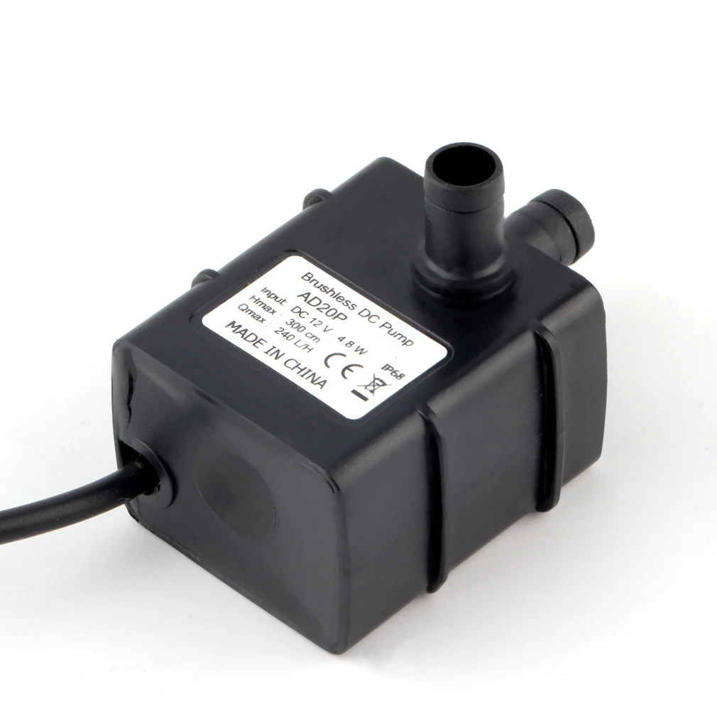 Новейшее высокое качество 240L/H DC 12V 2 фазы охлаждения процессора автомобиля Бесщеточный Водяной насос водонепроницаемый C1