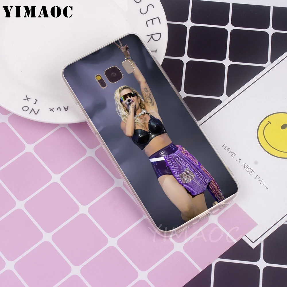 Мягкий ТПУ чехол YIMAOC Rita Ora для Galaxy j3 j5 j6 j7 A5 2016 2017 A6 A9 2018 Note 8 9 S7 edge S8 S9 S10 Plus S10e |