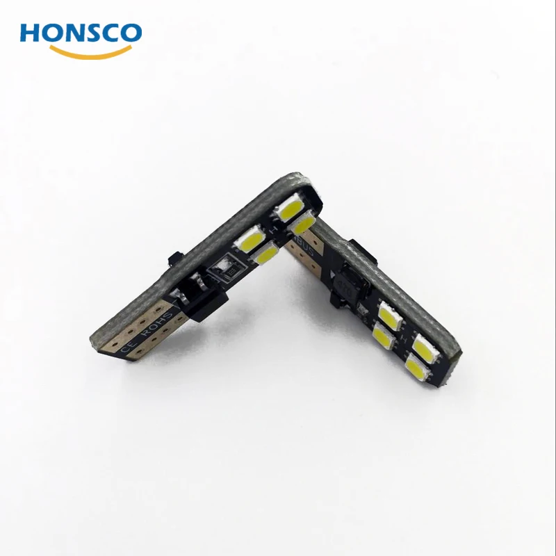 1 шт. 12 24 в грузовик T10 LED W5W CANBUS 8 SMD 3030 неполярность Нет ошибки 168 Поворотная сторона