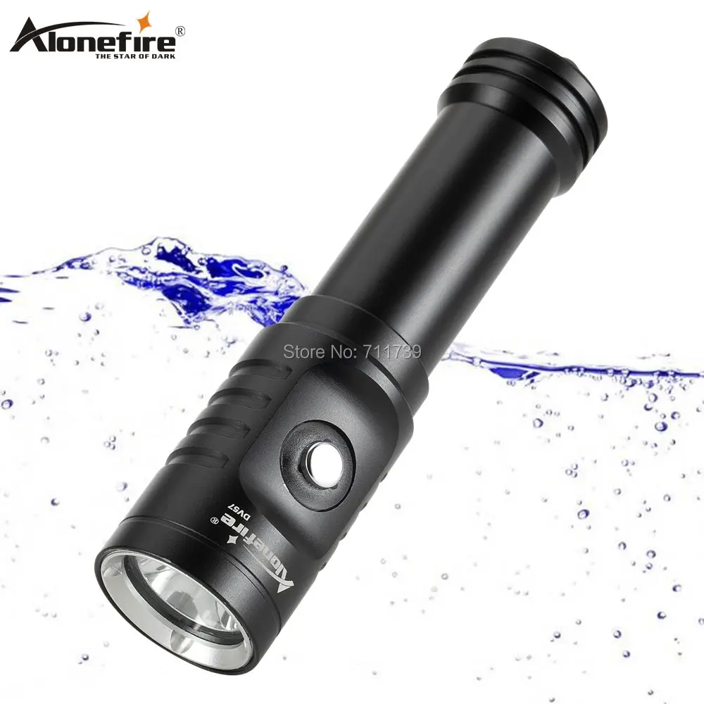 Alonefire DV57 подводный дайвинг фонарик вспышка светильник водонепроницаемый XM L2 фонарь лампа