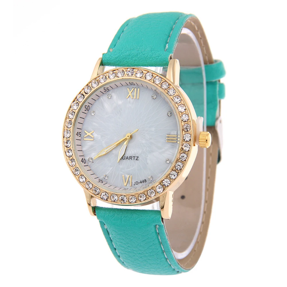Женские кварцевые наручные часы montre femme модные стразы с римскими цифрами и