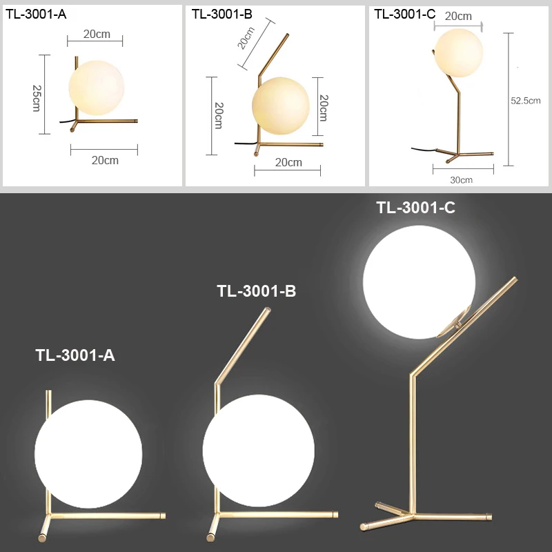 Современный стеклянный стол лампы скандинавские простые спальни прикроватная