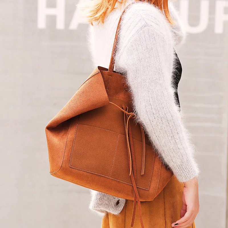 Новинка 2019 матовая большая сумка LILEN в стиле ретро простая женская на одно плечо