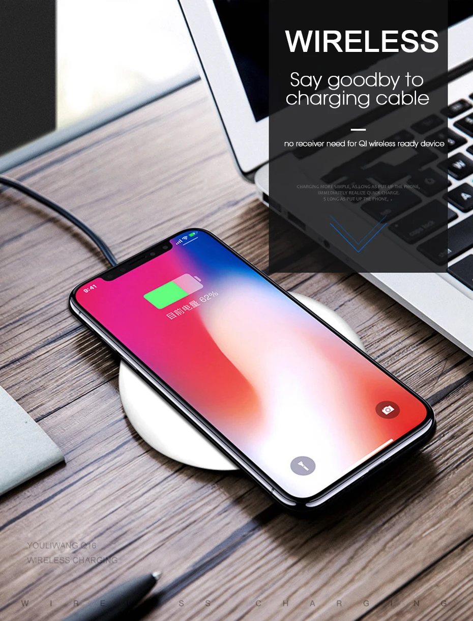 Konsmart Mini QC 2,0/3,0 быстрое зарядное устройство Qi для iPhone 8 10 X samsung S6 S7 S8 Plus Note8 Быстрая зарядка