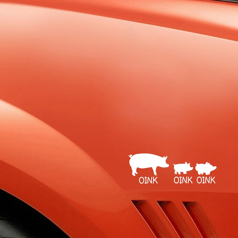 Смешная Виниловая наклейка QYPF 15 3 см * 5 2 Oink Pig для мотоцикла автомобиля Стайлинг