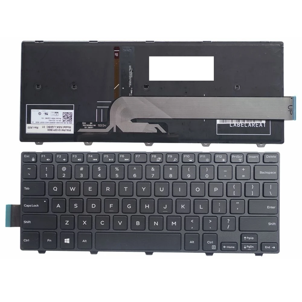 Новая Черная английская клавиатура для ноутбука DELL N5447 N3442 3442 14CR 14M 14MR-1528 3451 14-3000 5000 14MR MD PD LR 3446 с подсветкой
