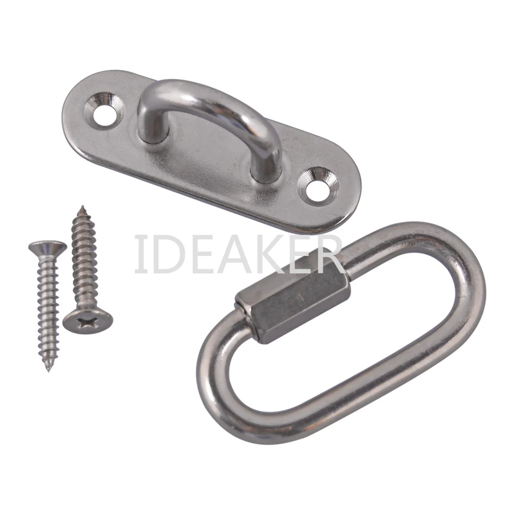 M5 Ceiling Hook Hammock Swing Multi-use & Quick Link Chain Carabiner with Self-tapping Screws for Chair | Инструменты
