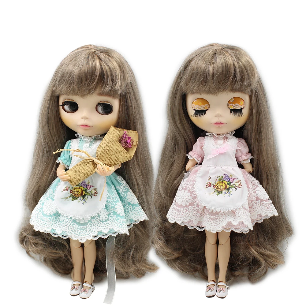 Blyth кукла ледяная личка одежда фартук платье розовый синий белый кружева игрушка, только платье без куклы