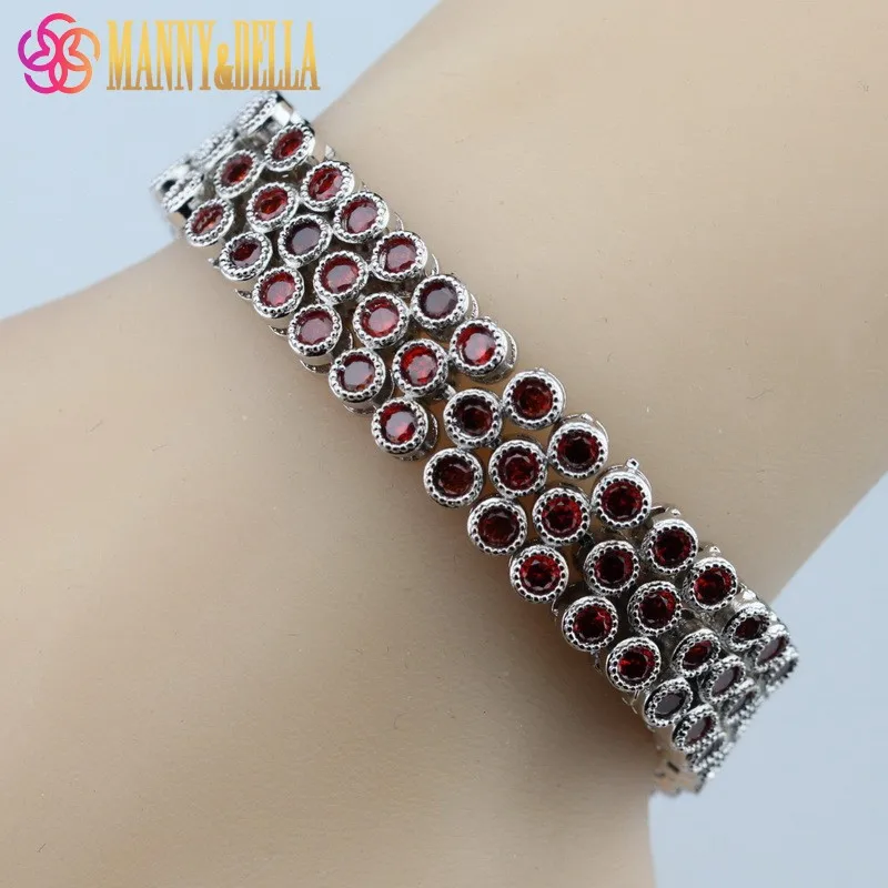 Серебряные ювелирные изделия высшего качества красный гранат Здоровье Мода