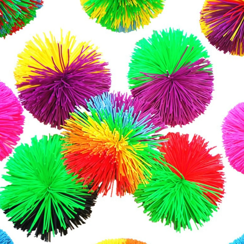 6 шт. красочные силиконовые мяч Koosh прыгающие игрушки для снятия стресса игрушки Pom мяч Koosh для детей и взрослых