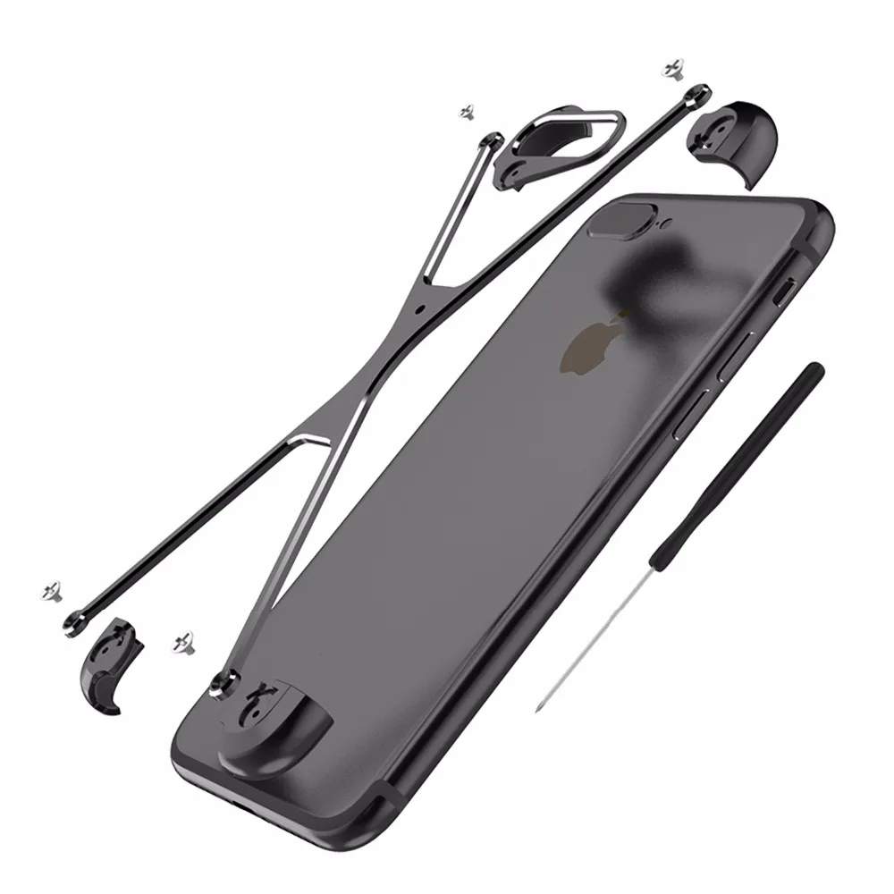 X shape чехол для iPhone 8 индивидуальный корпус Plus металлический Пограничный бампер