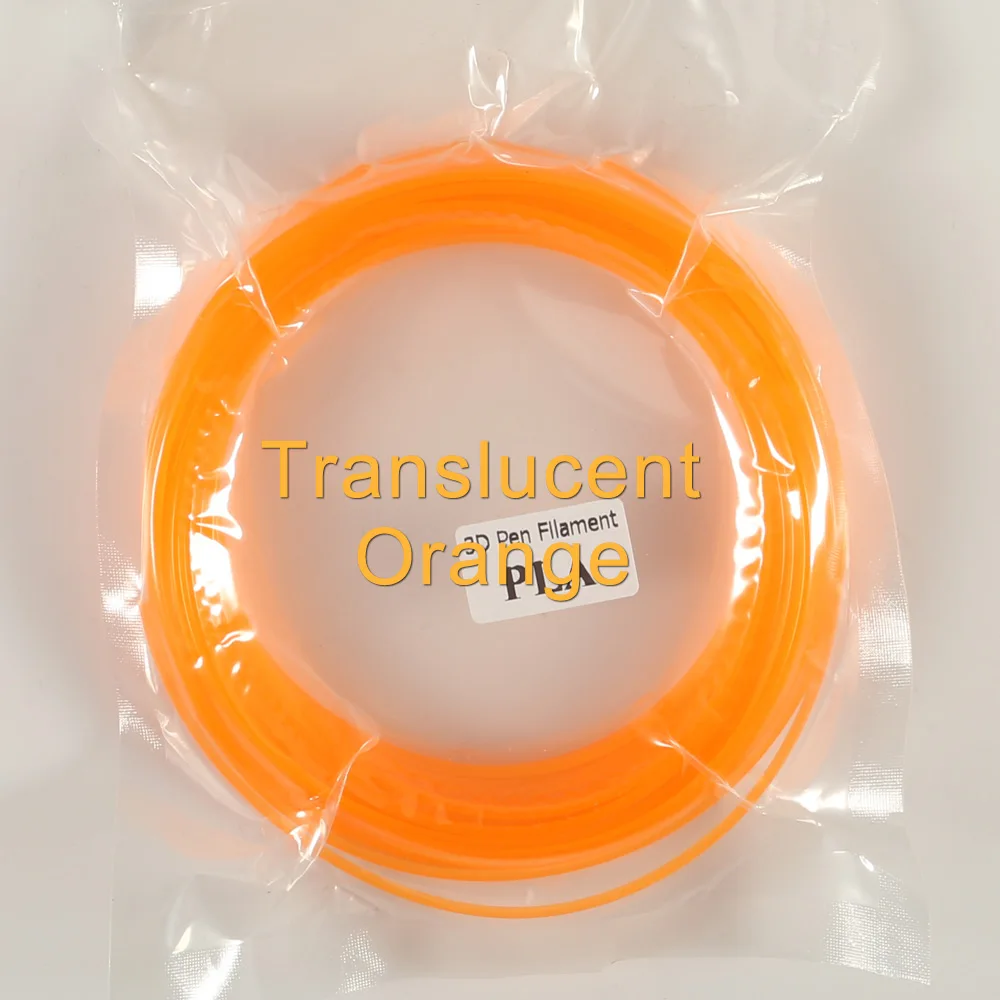 Tran Orange 10 м черный, белый цвет красный PLA 1,75 мм нити печати материалы пластик для 3d принтеры экструдер аксессуары с ручкой красочные Радуга - Цвет: Tran Orange