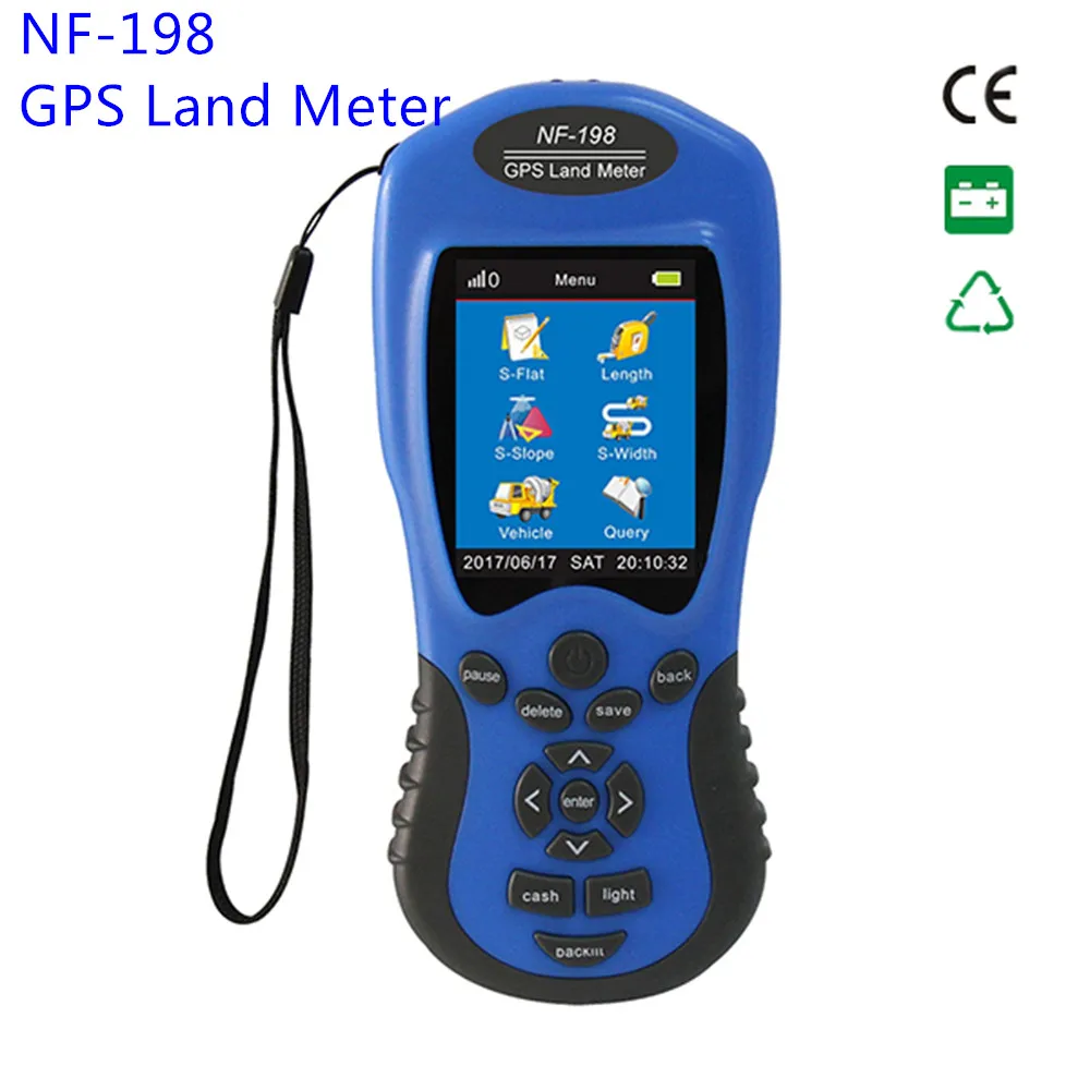 NF-198 GPS Land Meter LCD Display Measuring Value Slope Area measurement Vehicle testing mode Data export to PC | Инструменты
