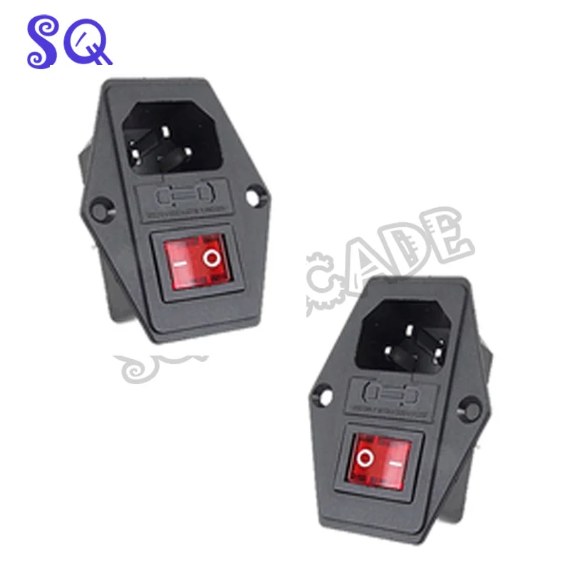 10 шт. розетка с красным переключателем для аркадной машины аксессуары