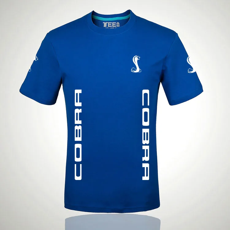 Футболка из 100% хлопка с короткими рукавами Кобра логотип Повседневная футболка