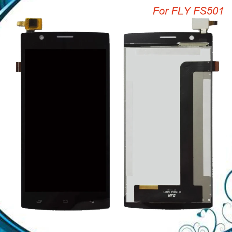 5 дюймов для FLY Nimbus 3 FS501 ЖК дисплей и сенсорный экран 100% протестированный OK в сборе