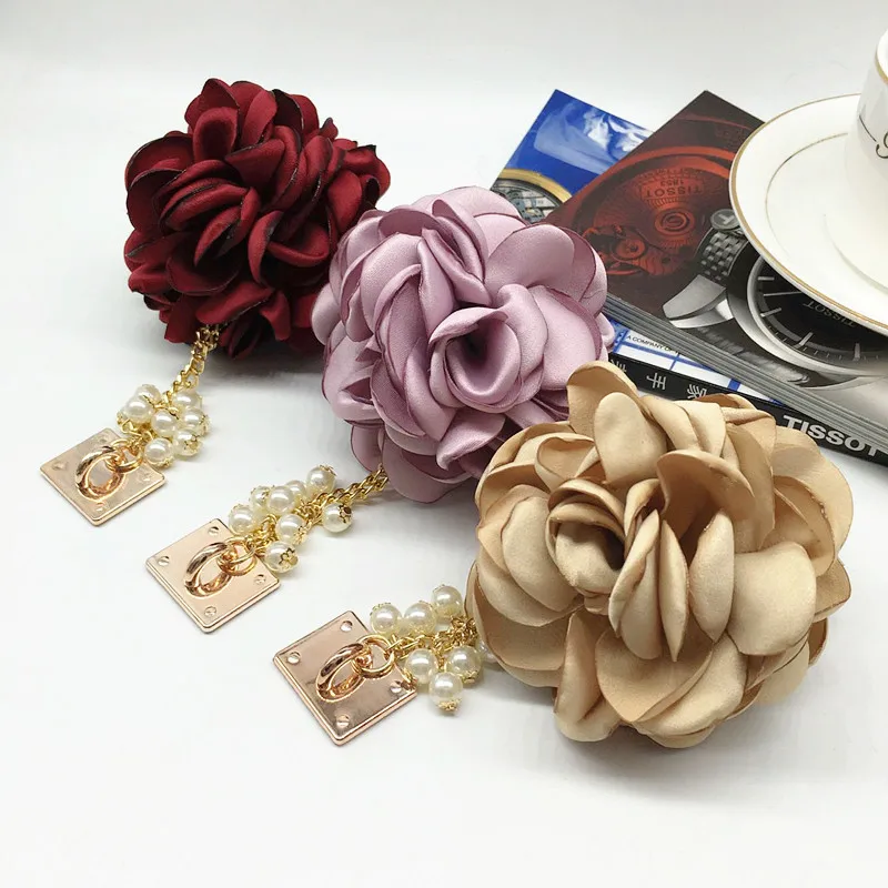 Felyskep модный брелок с камелией и розой женский Романтический подвесной Брелок