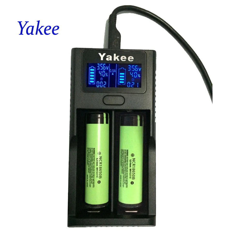 Yakee USB Батарея Зарядное устройство для батарей Li-Ion(литий-ионных) 26650 18650 18500 18350 17670 16340 14500 10440 литиевая батарея 3,7 V - Цвет: YK2 Double