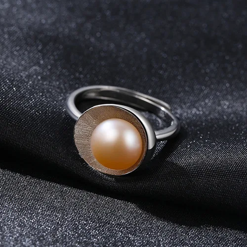 

S925 Sterling Silver Rings for Women Freshwater Pearl Wedding Ring Free Size Bridal Jewelry Accessories Bague Femme Anillos Gift
