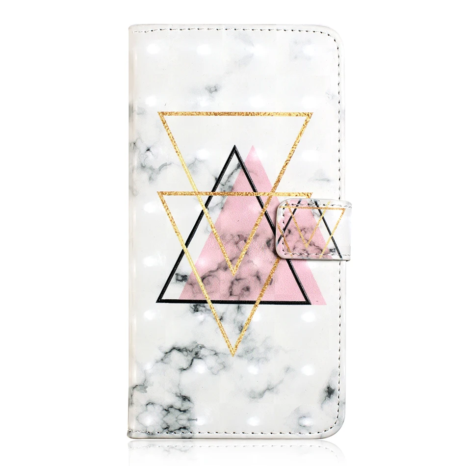 Pink Triangle Слот для карты задняя крышка для huawei Honor 10 Lite 7A 7C 8X P30 P20 Коврики 20 Pro Nova 4 Бумажник Флип кожаный чехол Y6 Y7 Prime Капа - Цвет: Pink Triangle
