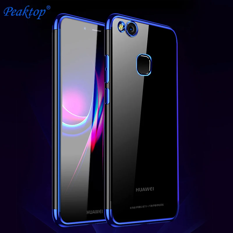 Для Huawei P10 Lite чехол бампер P 10 Lite чехол Роскошный мягкий силиконовый прозрачный Platint Прозрачный чехол для Huawei P10 Lite чехол
