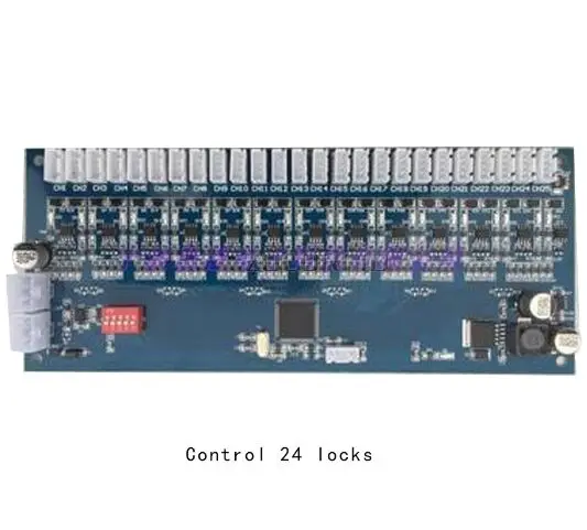 12 V/24 V RS485 шкафчик для хранения шкаф контроллер электронный замок для шкафа плата контроллера(Интерфейс протоколы - Цвет: 24CH