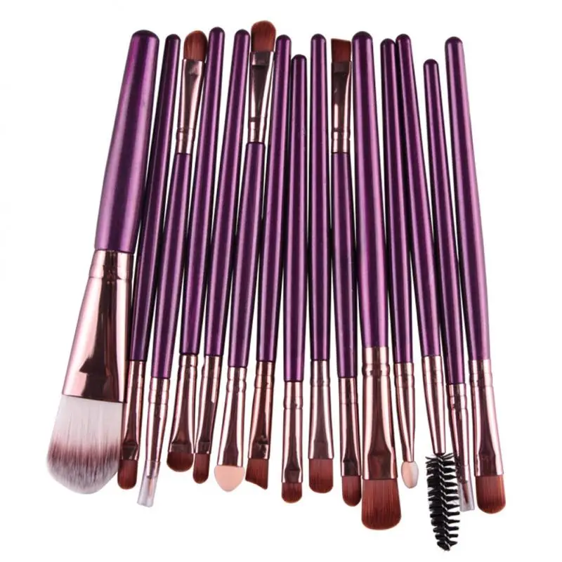15pcs MAANGE 18/15/7 шт набор кистей для макияжа Профессиональная Косметика Тени для век Карандаш для глаз Кисть для нанесения основы под макияж набор кистей для макияжа Помады maquillaje - Handle Color: 15pcs