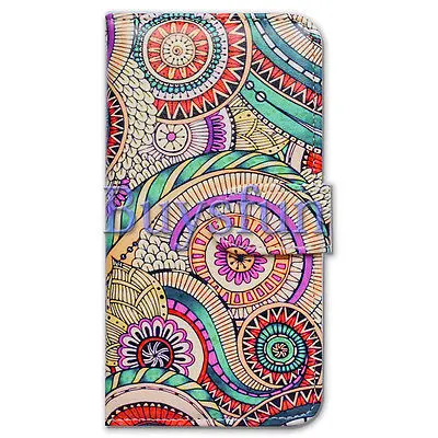 Bcov Марка Мультфильм Мандала Цветок Кожаный Бумажник Чехол Для iPhone 5C 100023060|leather