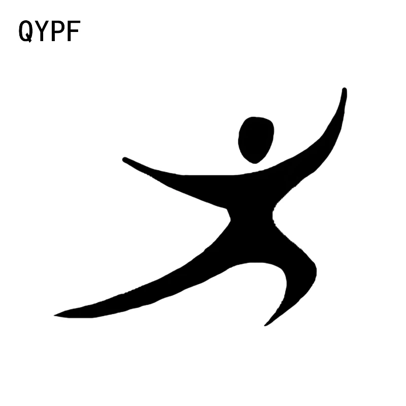 

QYPF 12,6*10,3 интересный Спорт Йога Фитнес Декор автомобиля стикер силуэт винил C16-1918
