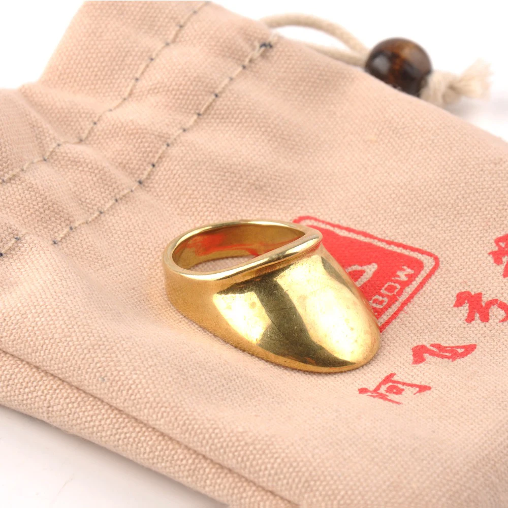 Высокое качество 8 Размеры Золотой чистый Медь пальца кольцо защитный превью