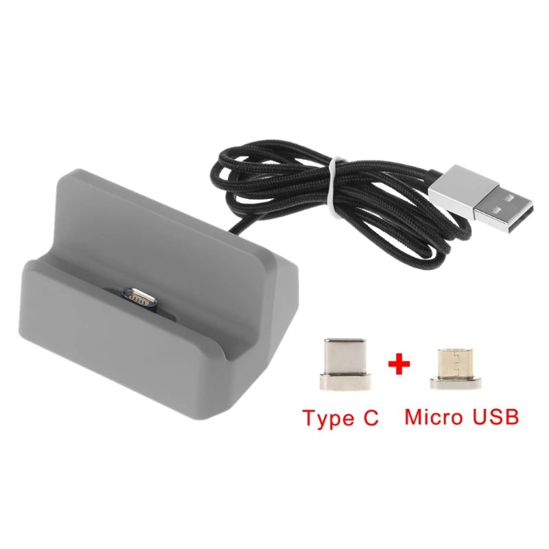 Магнитный разъем Micro USB + Type C зарядная станция док для телефона Android S8 Note8 Xiaomi 5 6 Onelus