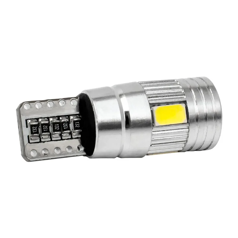 100 шт. T10 6 SMD 5630 светодиодный объектив проектора Canbus Error Free автомобильные