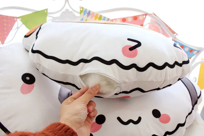 1 шт. 45 см* 40 см Kawaii лосось подушка в виде суши плюшевая рисовая и овощная рулонная Подушка игрушки творческие подарки Детские подарки