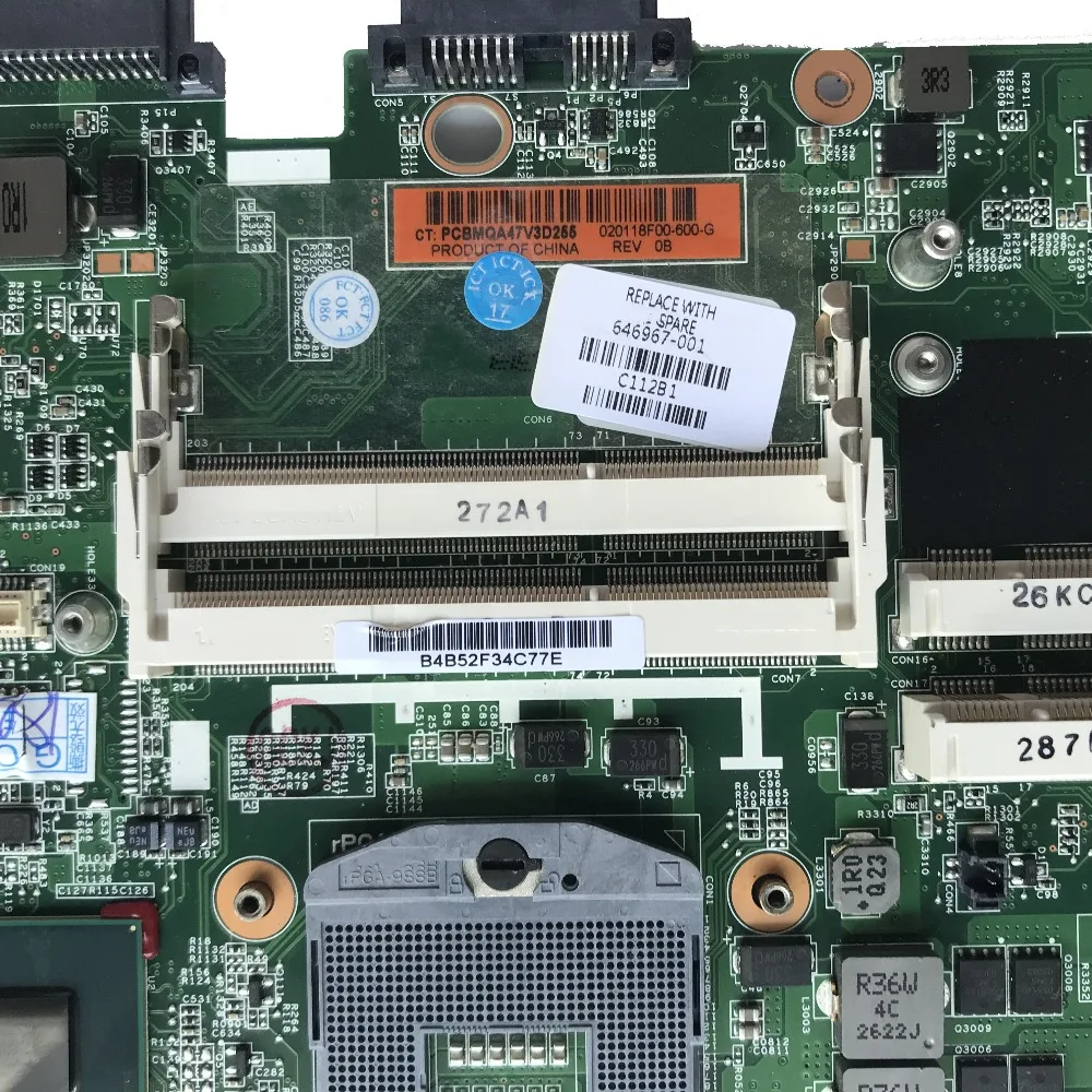 SZWXZY отлично подходит для материнской платы ноутбука HP 8560P 646967-001 HD6470M 1 ГБ GPU QM67 DDR3