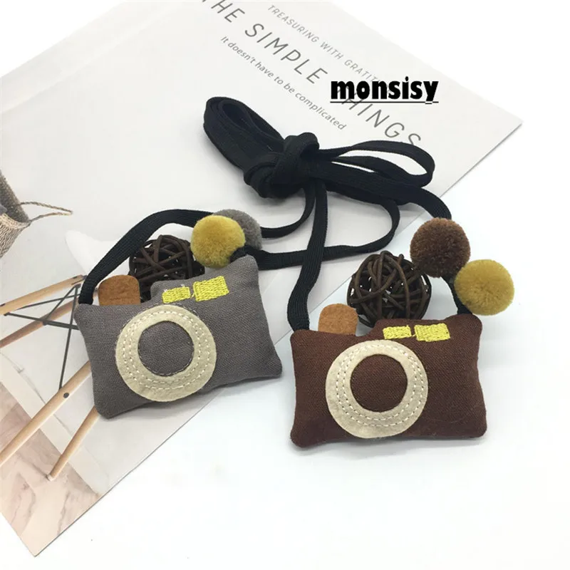 Monsisy Camera Bag Girl Boy 3D Cotton Plush Toy Shoulder Unisex Children Messenger Baby Toddler Kid Accessories |