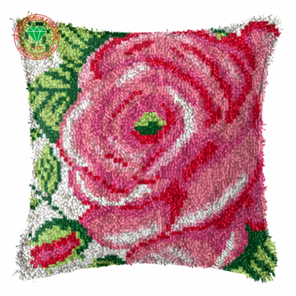 Хобби рукоделие наволочка вышивка цветок Роза ручной работы ковер наборы стежок