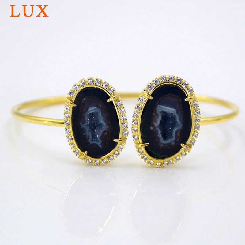 Регулируемый Браслет манжета Tabasco Geode ювелирные изделия в стиле бохо браслет с