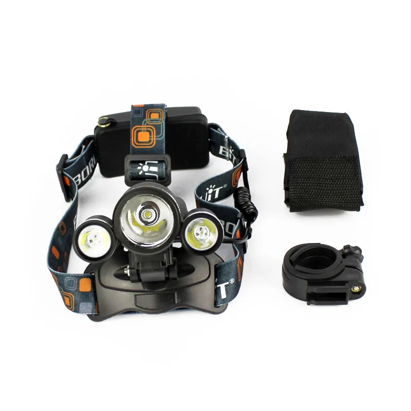 

6000LM 3X XML T6+2 R5 LED Rehargeable 18650 Headlamp Head Bicycle Light Torch+AC