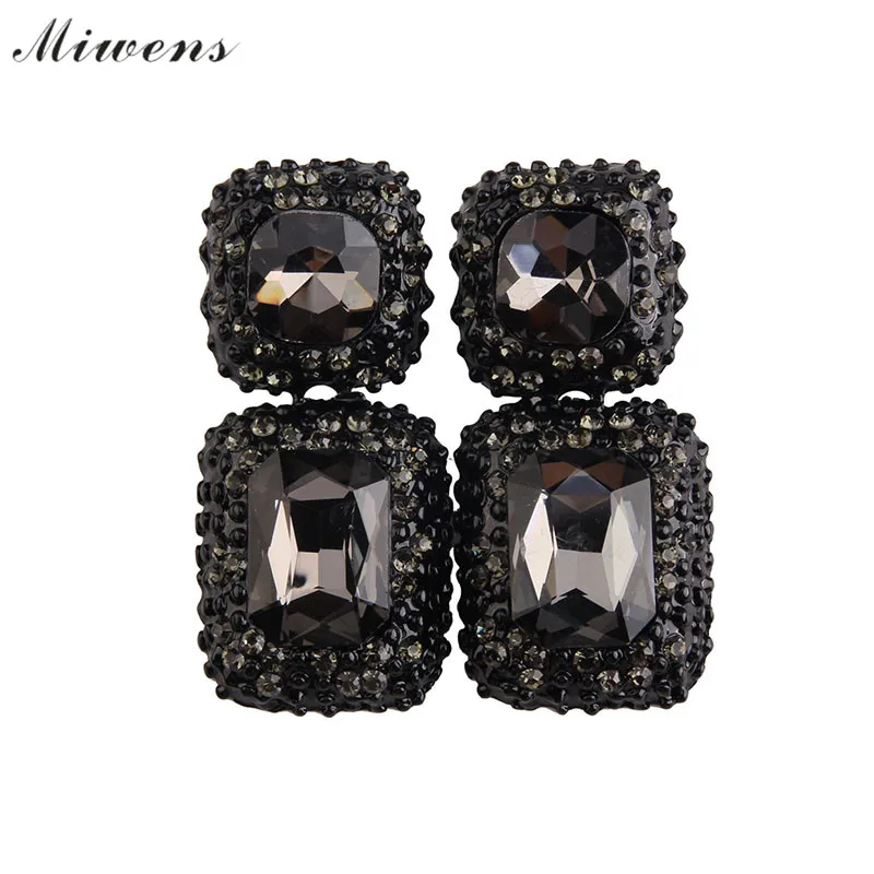 Женские серьги-гвоздики с кристаллами в винтажном стиле | Украшения и аксессуары