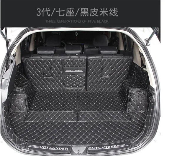 7 seats M Коврик для багажника автомобиля для Mitsubishi Outlander 2013- грузовой лайнер интерьерные аксессуары ковер автомобильный Стайлинг коврик для багажника - Цвет: 7 seats M