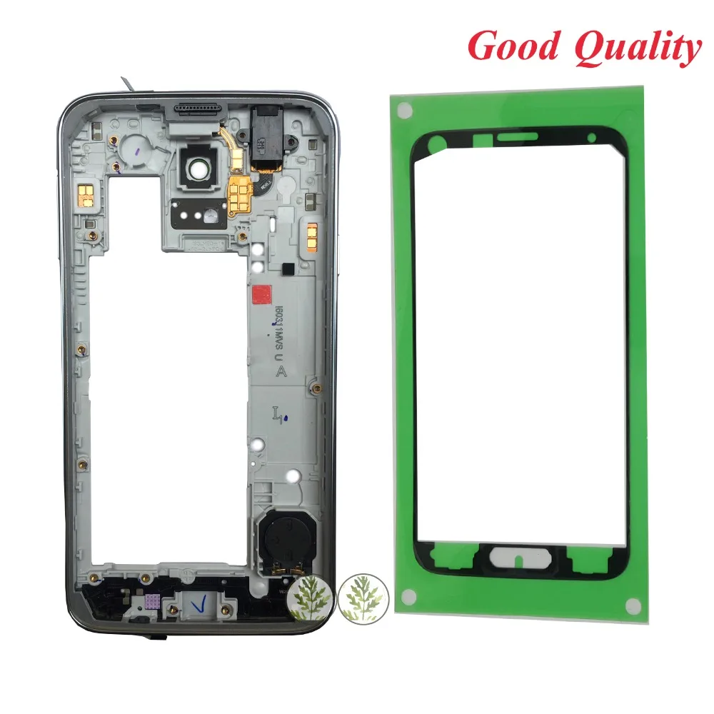 Средняя задняя рамка Корпус пластины + клей для Samsung Galaxy S5 Neo G903 G903F G903W|Корпусы и