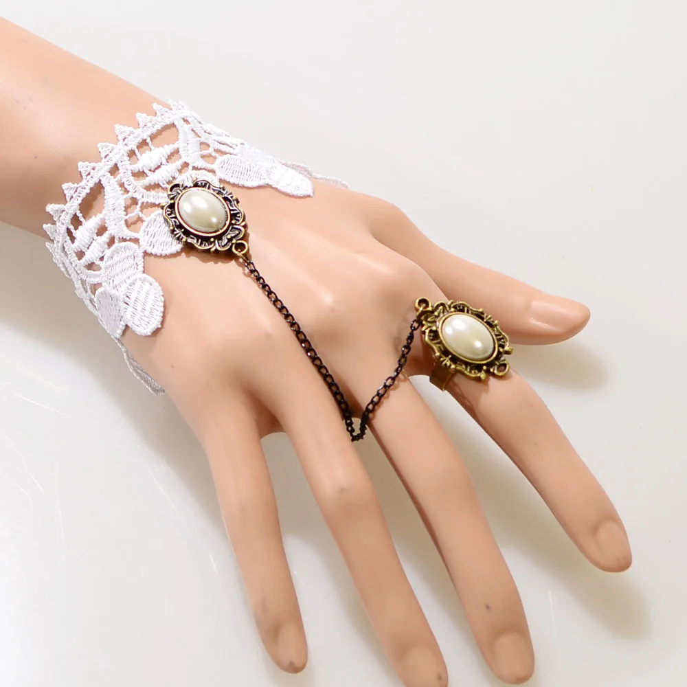 JEFF Bracelets wholesale hot selling fashion Retro Vintage Lady Handmade Jewelry Gothic Lace Flower Finger Bracelet | Украшения и