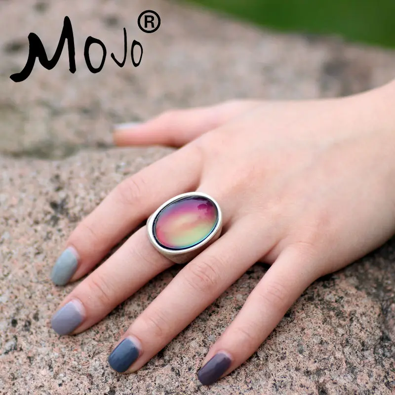 Женское Винтажное кольцо Mojo богемное в ретро стиле меняющее цвет чувства