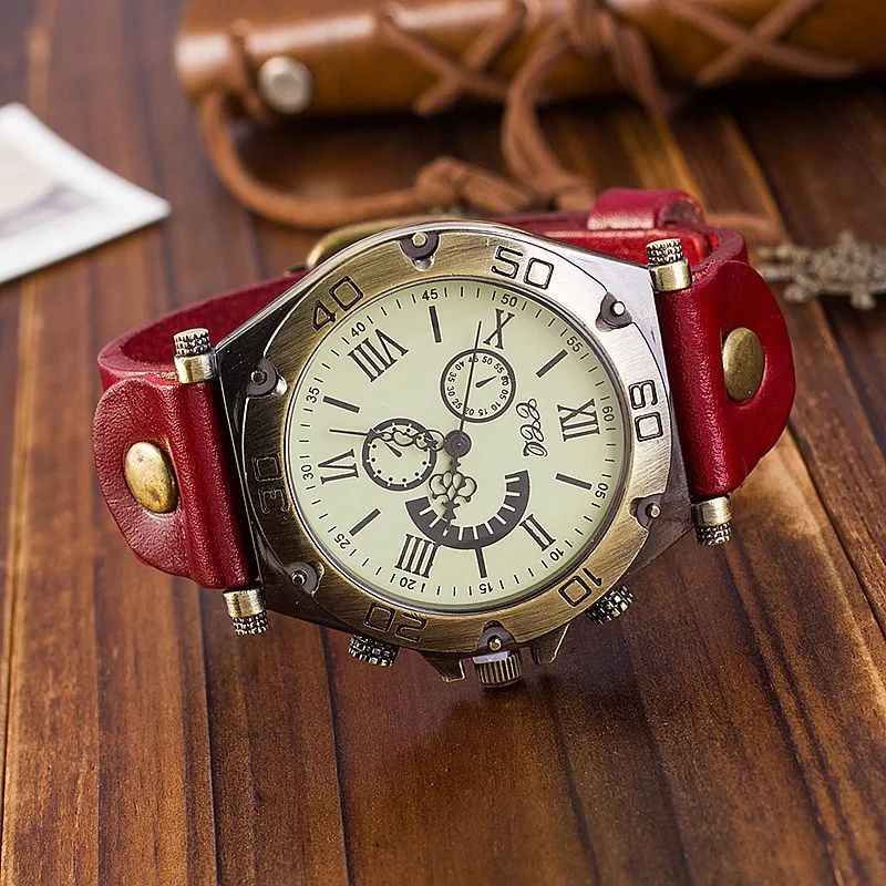 CCQ Марка Винтаж Корова Кожаный Браслет Повседневная Роскошные Женщины Наручные