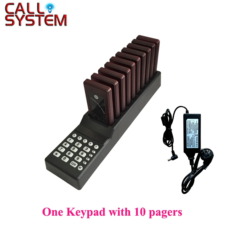 Беспроводной пейджер Ycall передатчик + 10 Coaster система вызова очереди для