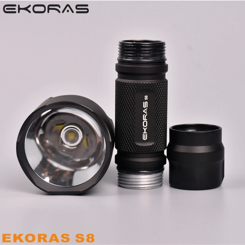 Черный Ekoras C8 с luminus sst40 CREE xml2 U2 медная DTP плата и ar покрытием внутри 1500lm|Фонарики