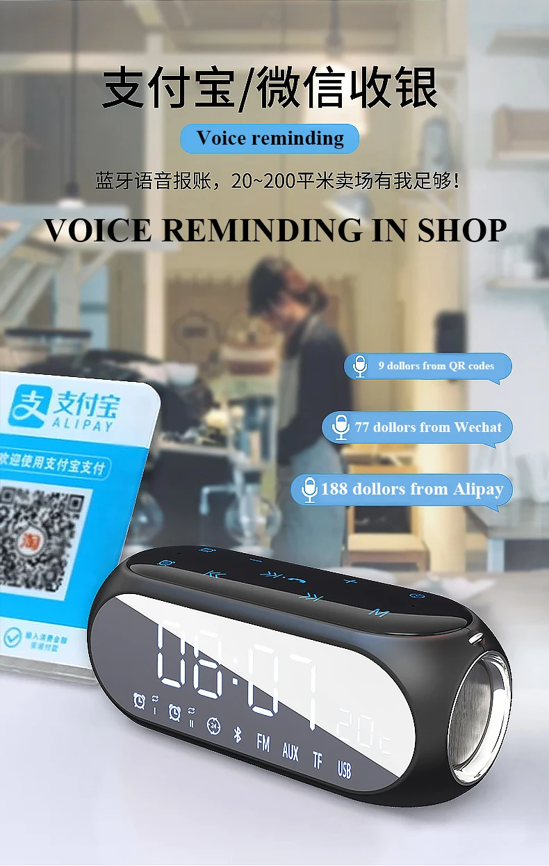 Soaiy Мини Bluetooth динамик портативный беспроводной динамик звуковая система Музыка объемная Поддержка Bluetooth бас радио TF AUX USB